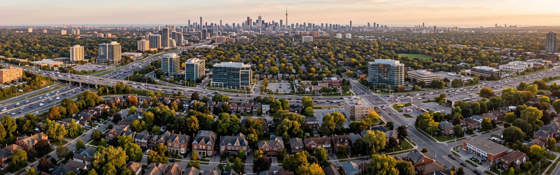 Aerial view of the Greater Toronto Area