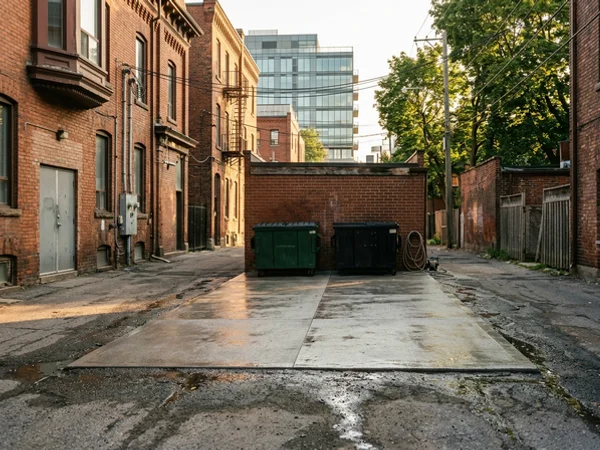 Dumpster Pad Degreasing after cleaning