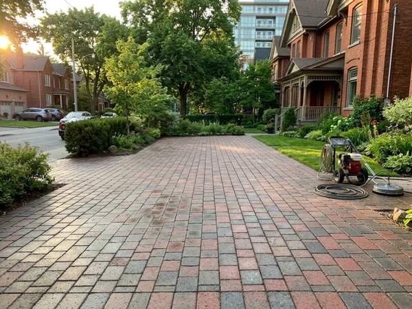 Interlocking Stone Cleaning after cleaning