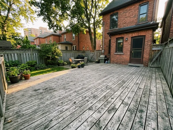 Deck Pressure Washing before cleaning