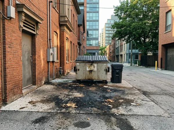 Dumpster Pad Degreasing before cleaning