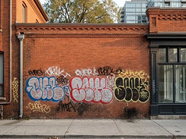 Graffiti Removal before cleaning