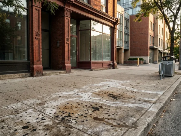 Storefront and Patio Cleaning before cleaning